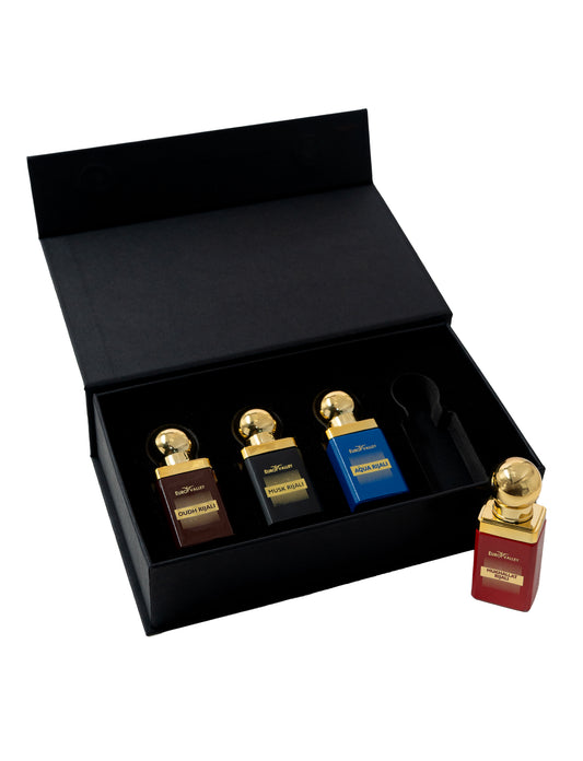 Rijali Series B – Oudh Rijali, Aqua Rijali, Mukhallat Rijali & Musk Rijali Roll-On Combo Box