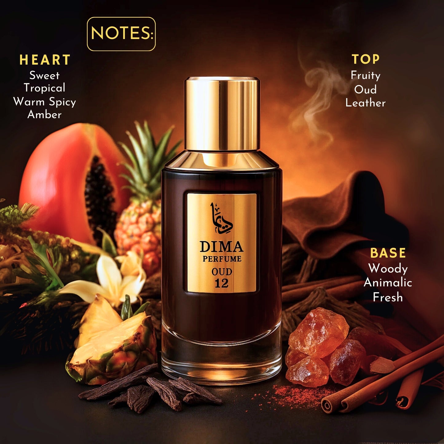 Oud 12 – Fruity, Leather & Amber Perfume