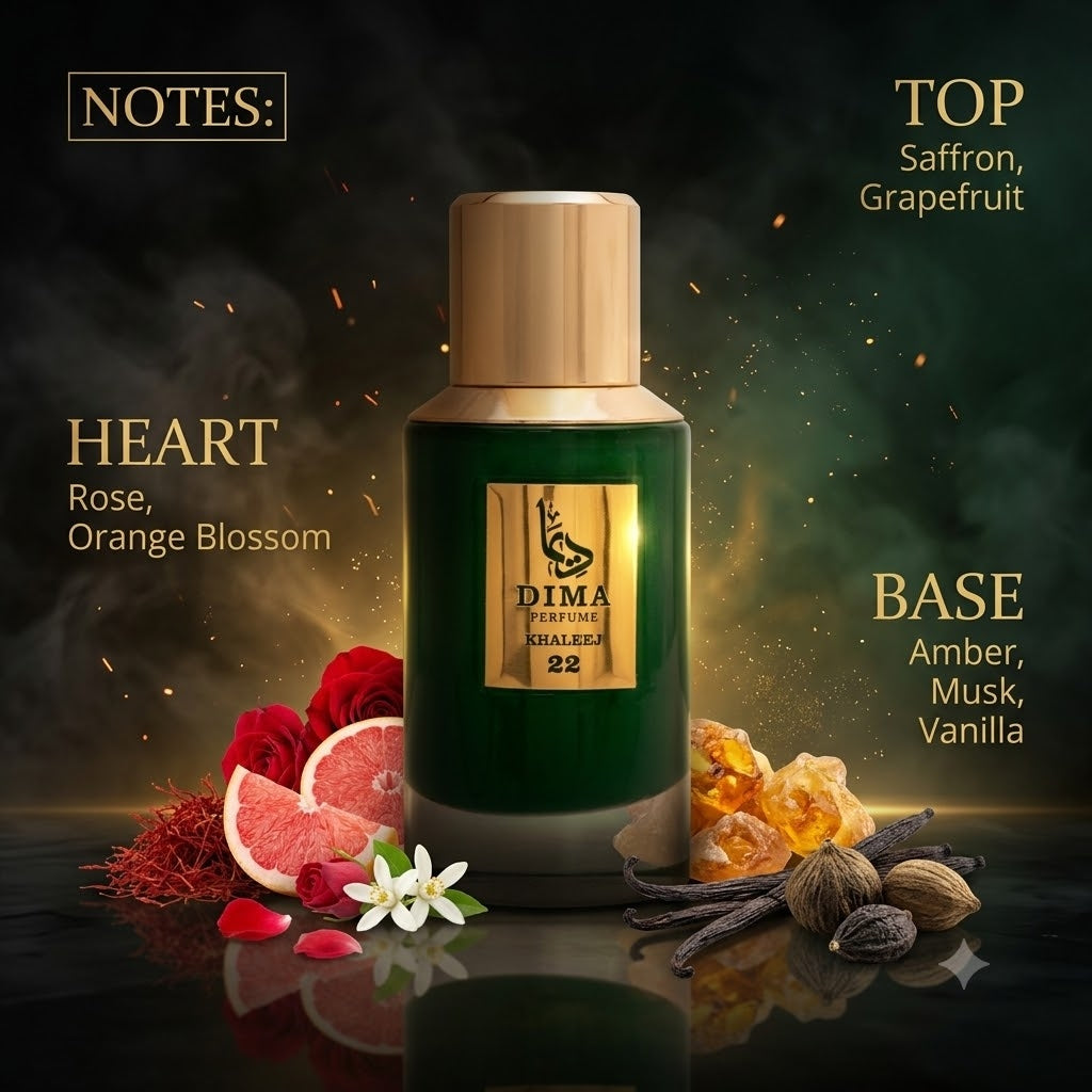 Khaleej 22 Perfume – Spicy Saffron & Warm Woody Fragrance