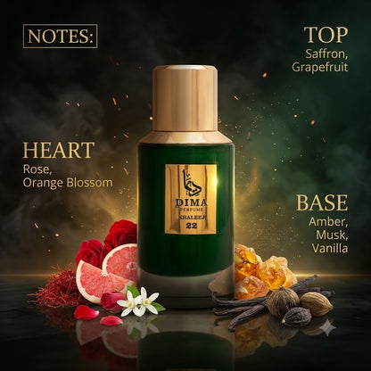 Khaleej 22 Perfume – Spicy Saffron & Warm Woody Fragrance