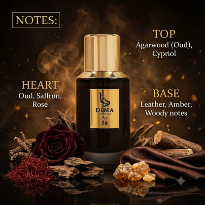 DIMA Oud 18 – Oud, Saffron & Leather Perfume