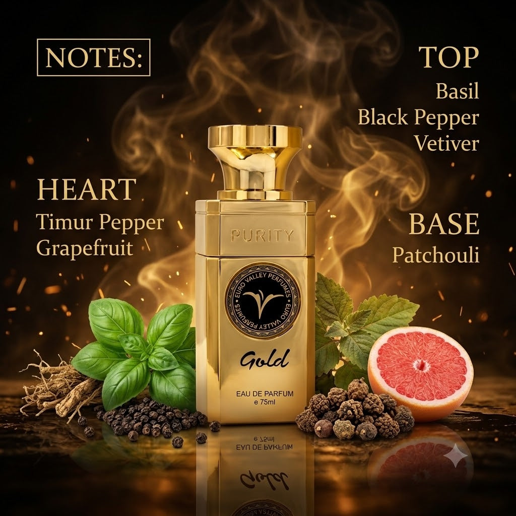 Purity Gold – Spicy, Citrus & Woody Perfume
